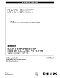 Datasheet S87C552-4BA manufacturer Philips